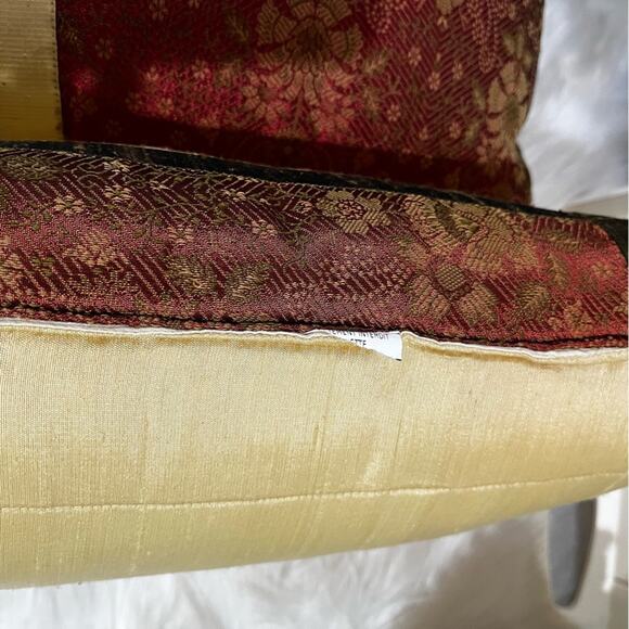 NEW Set Pier One Imports Silk Shantung Asian Floral Multi Colored Throw Pillow - Picture 16 of 16